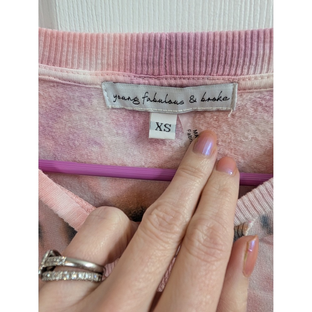 Young Fabulous & Broke Juliette Tie Dye Sweatshirt Womens Pullover NWT - Size XS - Picture 6 of 7